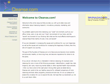 Tablet Screenshot of cleanse.com